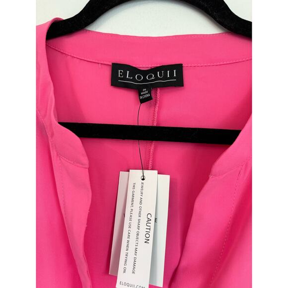 Eloquii Notch Collar Blouse plus size women’s 20 - hot pink - READ - Picture 2 of 8